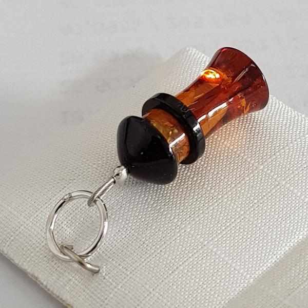 Naturbernstein Anhänger Leuchtturm